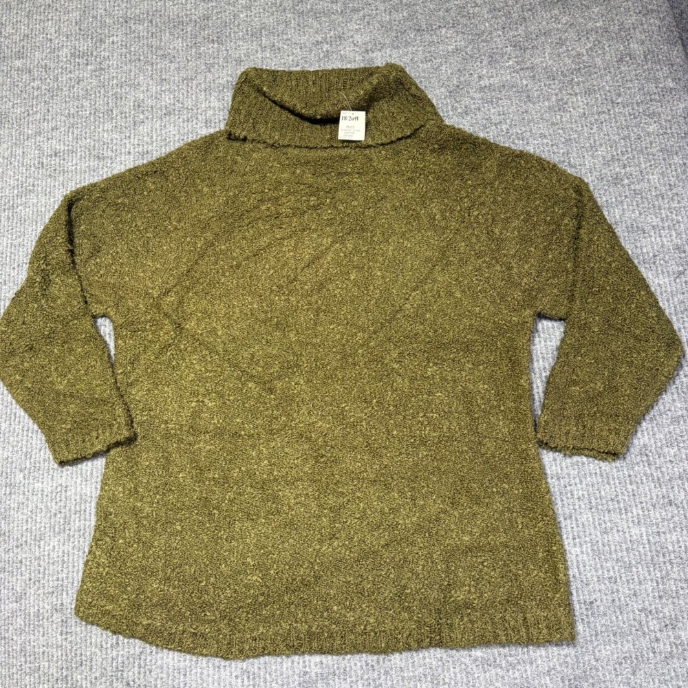 NEW Fashion Bug Autumn Charm Olive Green Boucle Roll Neck Sweater Plus 18/20W